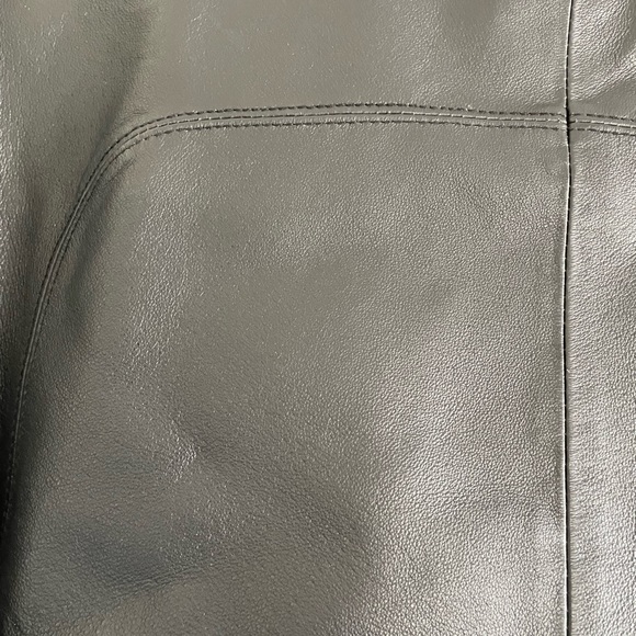 Worthington Leather Coat w/ belt - Picture 4 of 5